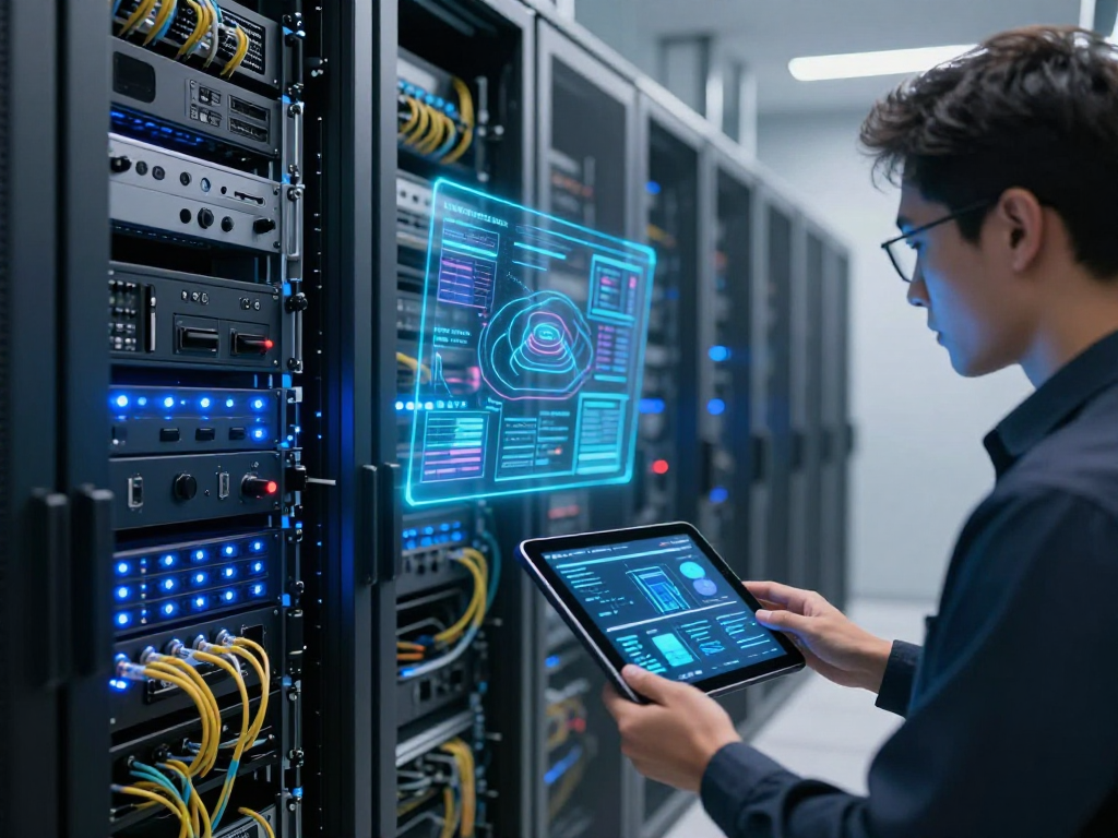 IPTV panel management in a modern data centre with advanced streaming technology.