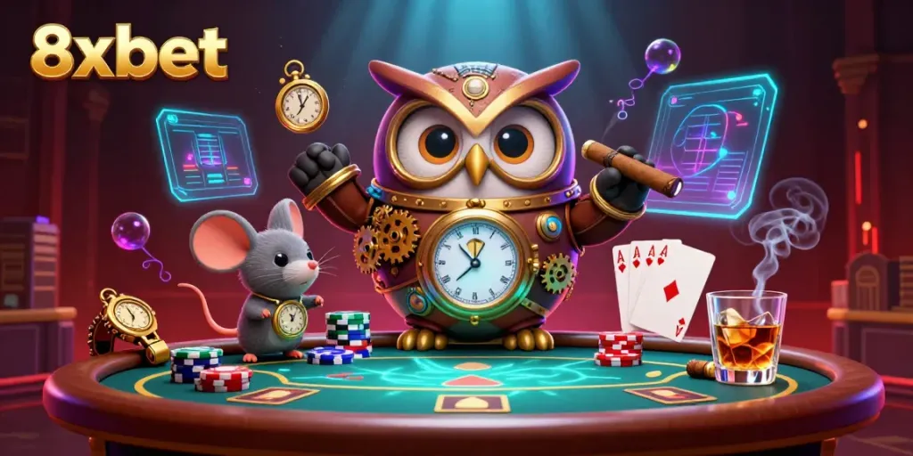 Engage in thrilling gameplay with the 8xbet online casino featuring vibrant 3D illustrations.