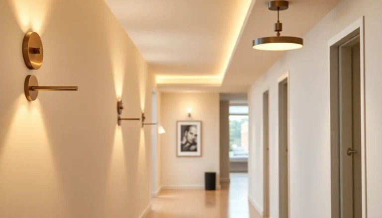 Illuminate your space with stylish hallway lighting fixtures enhancing a modern interior design.