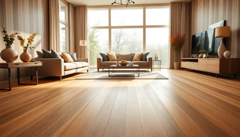 Enhance your space with quality vinyl flooring showcasing a smooth and modern design.