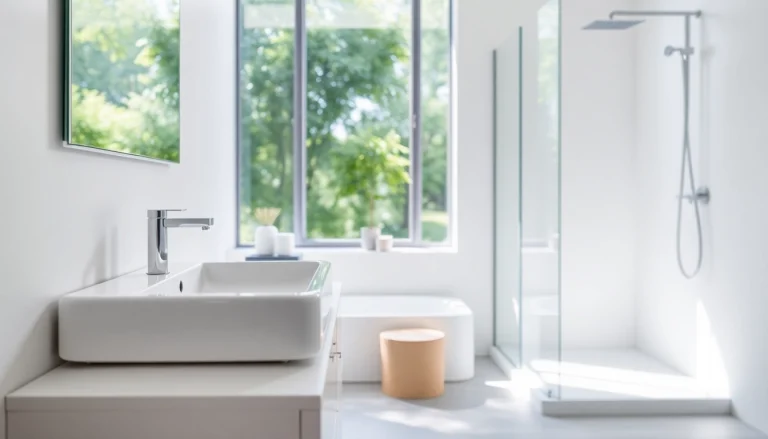 Sanitärprodukte von sonni sanitär in einem modernen Badezimmer mit eleganten Designs und einer einladenden Atmosphäre.