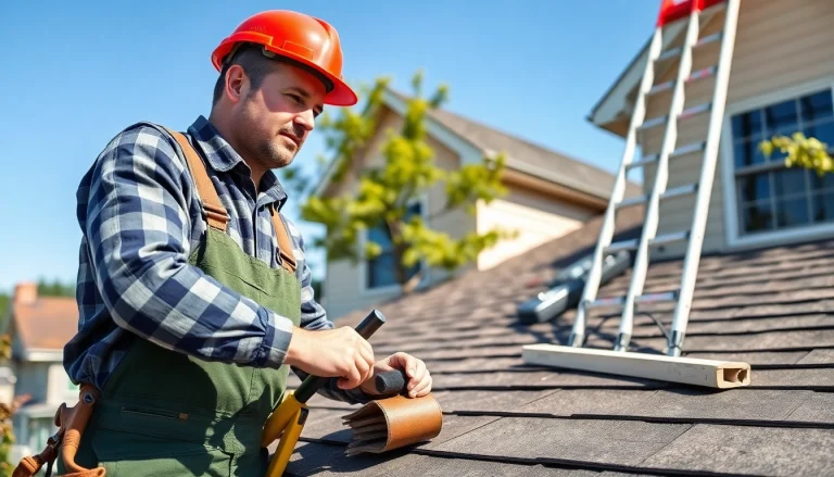 Inspect a professional roofing contractor working on a house in South Jersey.