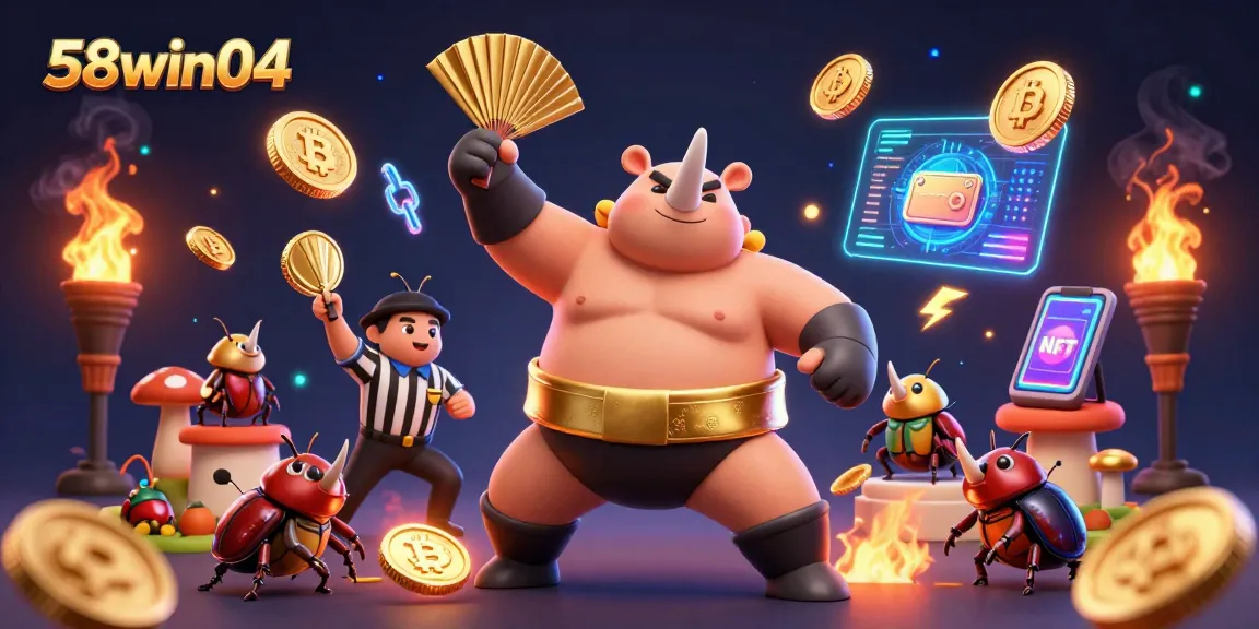 Experience thrilling moments at 58win04, featuring dynamic action with glowing coins in a vibrant casino scene.