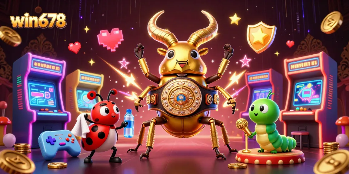 Engage in thrilling casino fun with win678's vibrant gaming illustration showcasing dynamic characters and visuals.