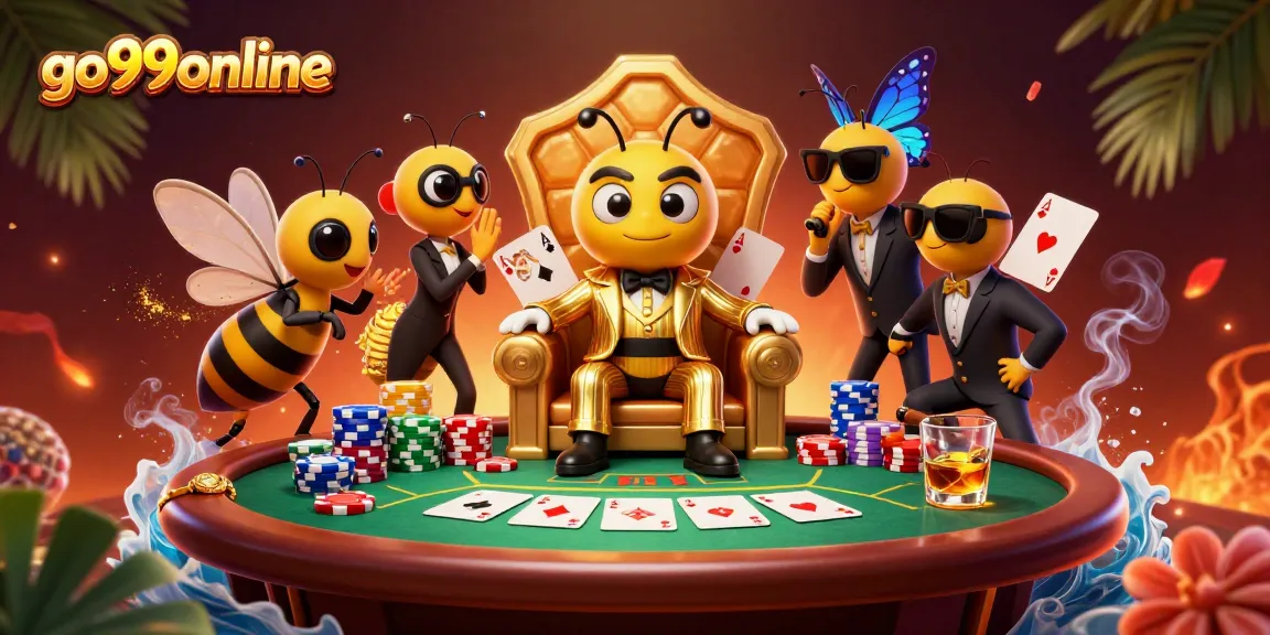 Experience thrilling gameplay with go99online featuring vibrant poker elements and animated characters.