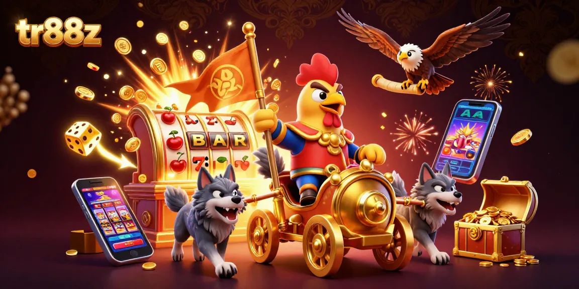 Experience the thrill of winning with tr88z's dynamic gaming world featuring vibrant casino elements.