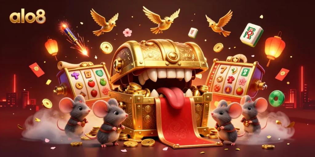Engage with the treasure-filled world of ALO8, where adventurer mice seek fortune amid lively slot games.