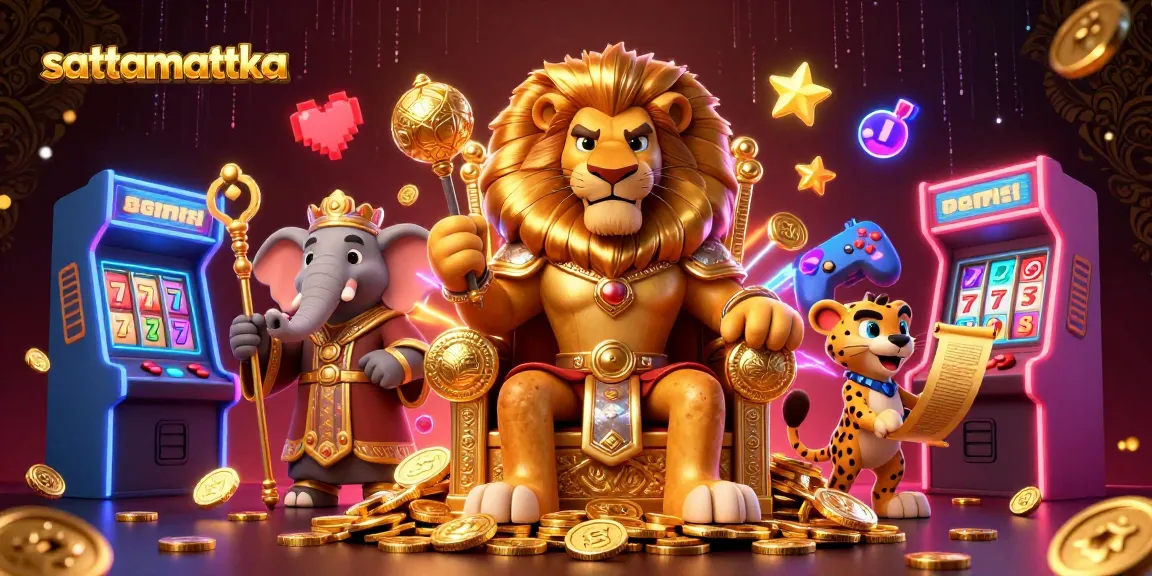 Experience the excitement of sattamattka with a vibrant casino scene showcasing royal characters and gaming elements.